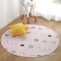 Tapis de jeu rond en coton pour bébé